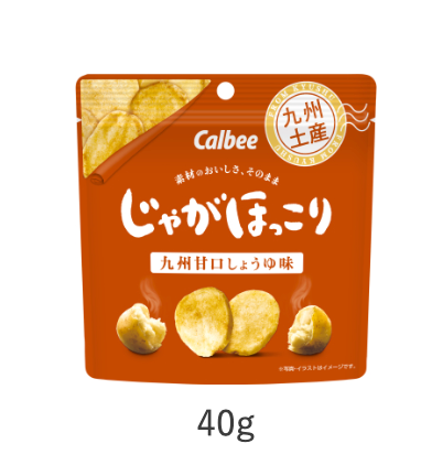 【くまもと銀彩庵】カルビーじゃがほっこり 九州甘口しょうゆ 40g
